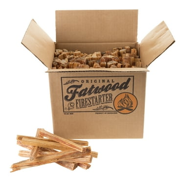 Pure Garden 10lb Box of Fatwood Pine Wood Fire Starters for Campfires, Grills, Wood Stoves, Firepits, or Fireplaces