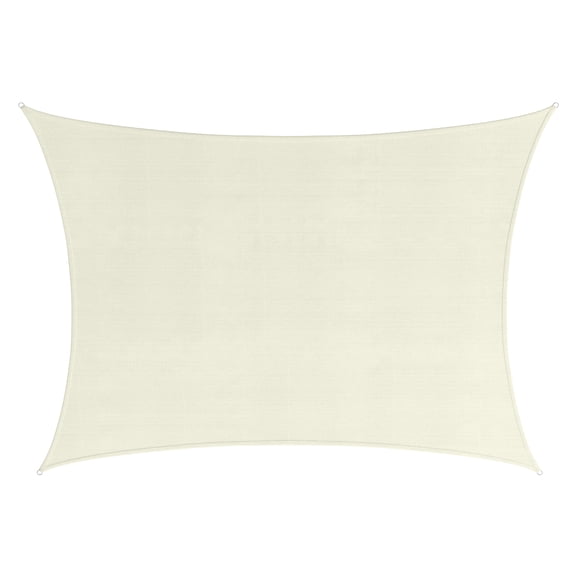 Pure Garden 10x13ft Sun Shade Sail – UV-Blocking Outdoor Canopy with D-Rings & Ropes, Beige