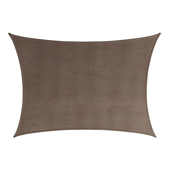 Pure Garden 10x13ft Sun Shade Sail – UV-Blocking Outdoor Canopy with D-Rings & Ropes, Gray