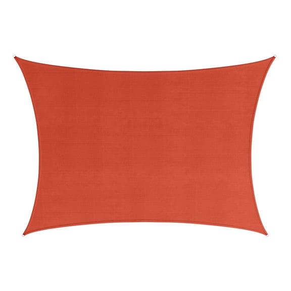 Pure Garden 10x13ft Sun Shade Sail – UV-Blocking Outdoor Canopy with D-Rings & Ropes, Terracotta