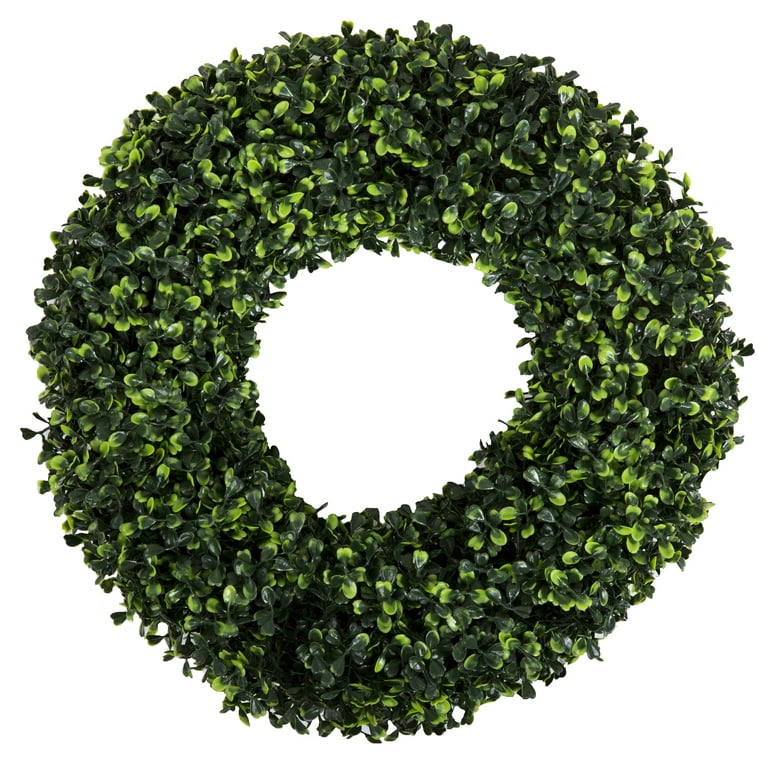  LSKYTOP 4 Pack Boxwood Wreath Round Wreath Artificial