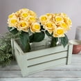 thumbnail image 1 of Pure Garden 18Pc Real Touch Rose Artificial Flowers with Stems (Yellow), 1 of 9