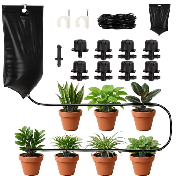 Pure Garden 2.77Gal Automatic Plant Waterer Indoor Drip Irrigation System with 7 Adjustable Drippers