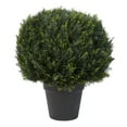 thumbnail image 1 of Pure Garden 23” Artificial Cypress Topiary - Ball Style Faux Plant in Sturdy Pot - Potted Shrub, 1 of 7