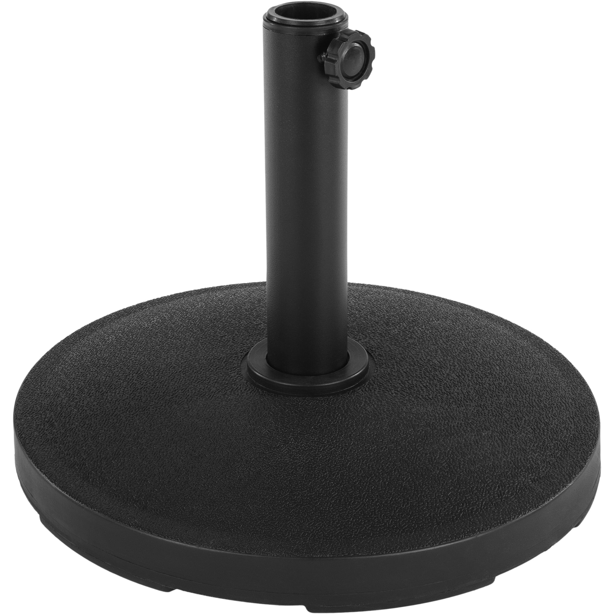 Pure Garden 26lb Umbrella Base – Durable Polyethylene & Cement Patio Stand for 6–9ft Umbrellas, Black