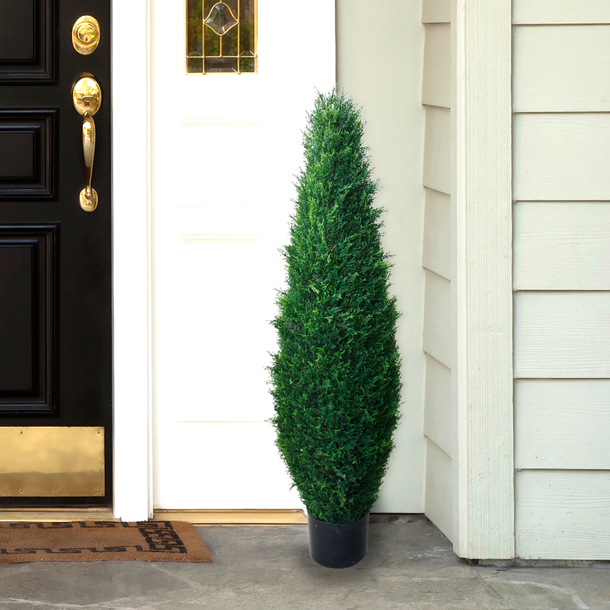 41" Green Potted Cypress Artificial Topiary Tree