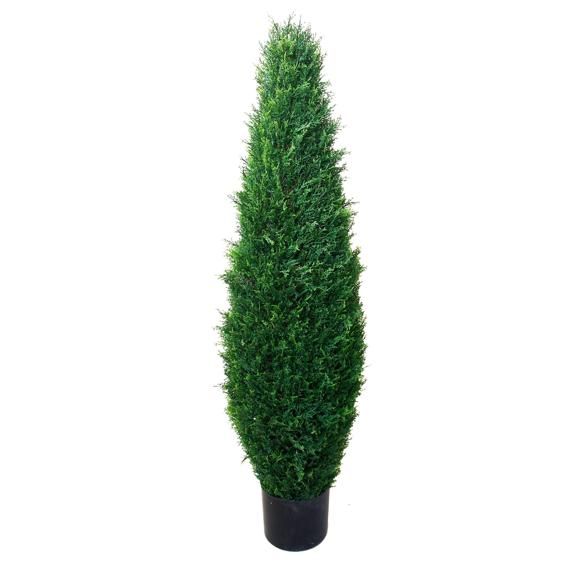 41-Inch Faux Potted Cypress Tree with Black Plastic Pot