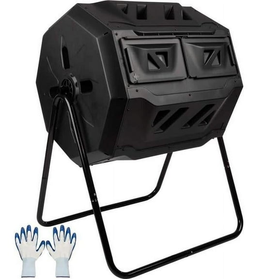 Pure Garden 50-LG1404 Pure Garden 50-LG1404 Compost Tumbler43 Gal. With Gloves