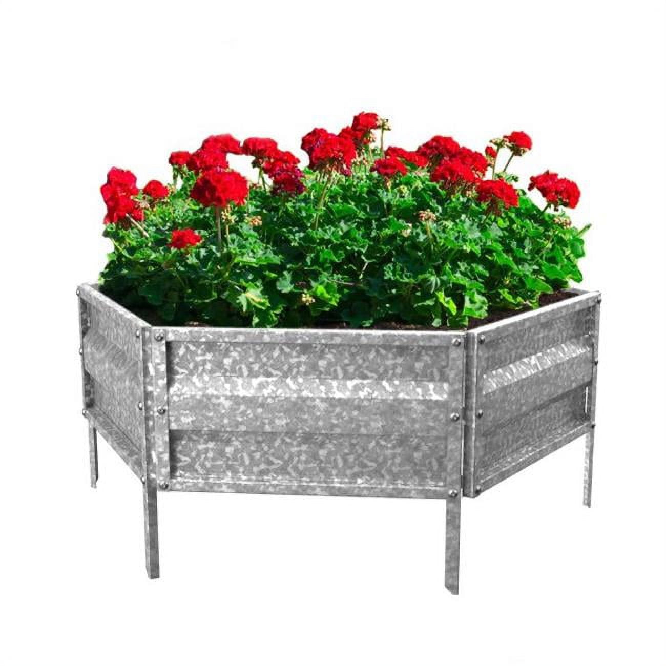 Hexagonal Galvanized Iron Raised Garden Bed Planter
