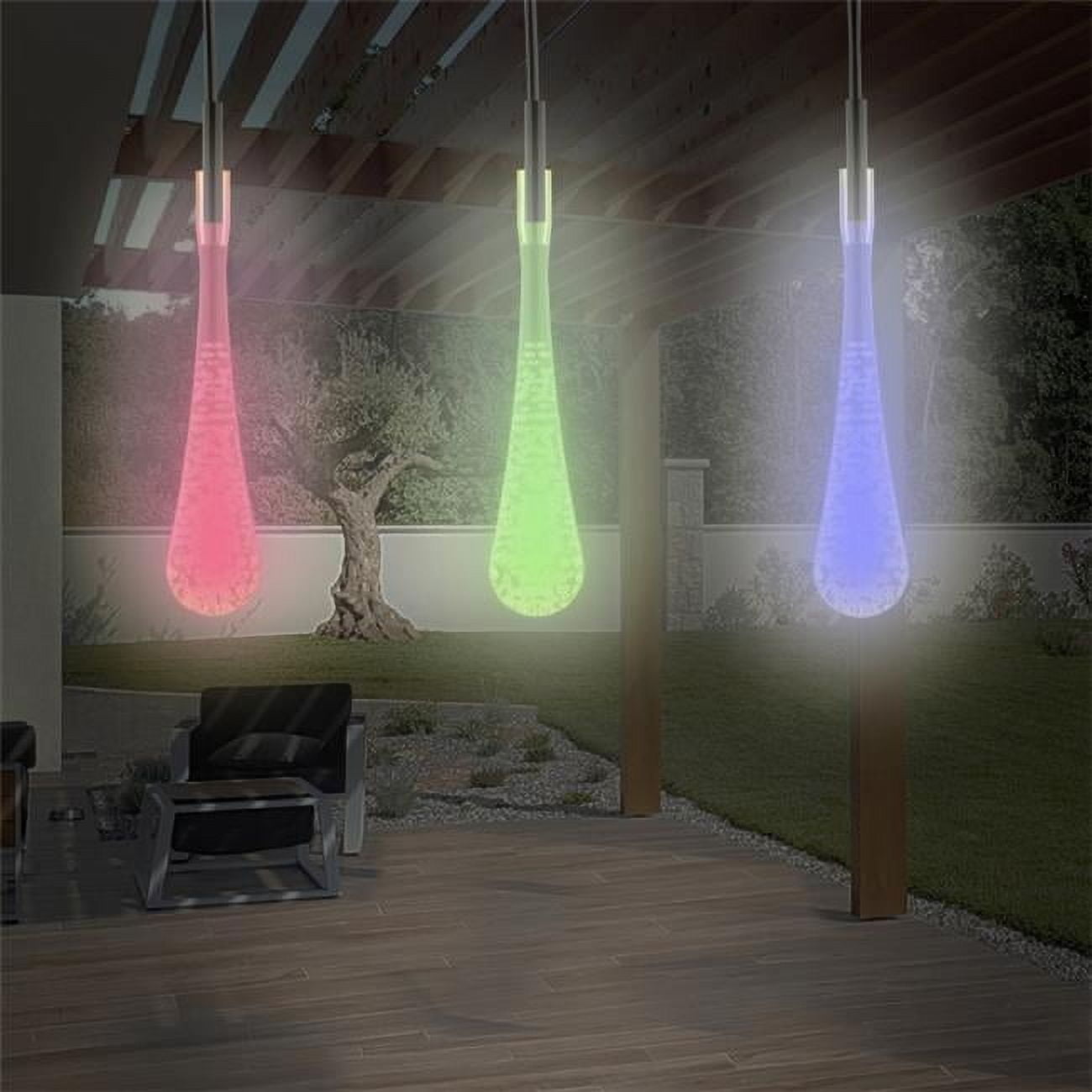 Solar Powered Multi-Color LED Outdoor Teardrop String Lights