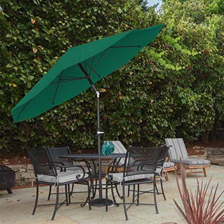 Pure Garden 50-LG1034 Patio Umbrella with Auto Tilt - Hunter Green - 10 ft.