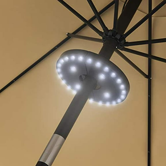 Pure Garden 50-LG1213 0.86-1.8 in. Rechargeable Patio Umbrella Cordless 28 LED Lights, Black