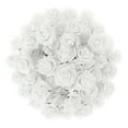 thumbnail image 1 of Pure Garden 50-piece Set Artificial Roses with Stems - Real Touch Fake Flowers (White), 1 of 8