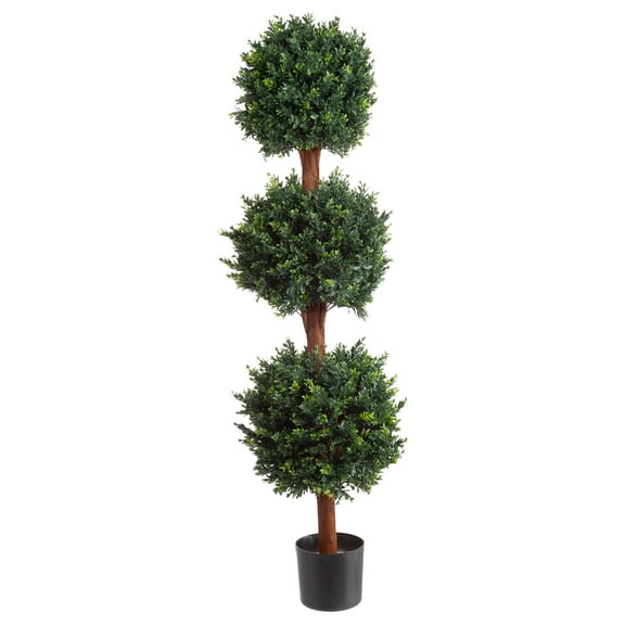Pure Garden 5FT Hedyotis Artificial Tree in Weighted Pot for Indoor/Outdoor
