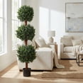 thumbnail image 1 of Pure Garden 5FT Hedyotis Artificial Tree in Weighted Pot for Indoor/Outdoor, 1 of 6