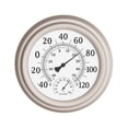 thumbnail image 1 of Pure Garden 8-inch Indoor/Outdoor Wall Thermometer and Hygrometer (Silver) 8"x2", 1 of 5