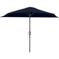 thumbnail image 1 of Pure Garden 9ft Half Umbrella for Balcony, Porch, or Deck, Navy Blue, 1 of 16