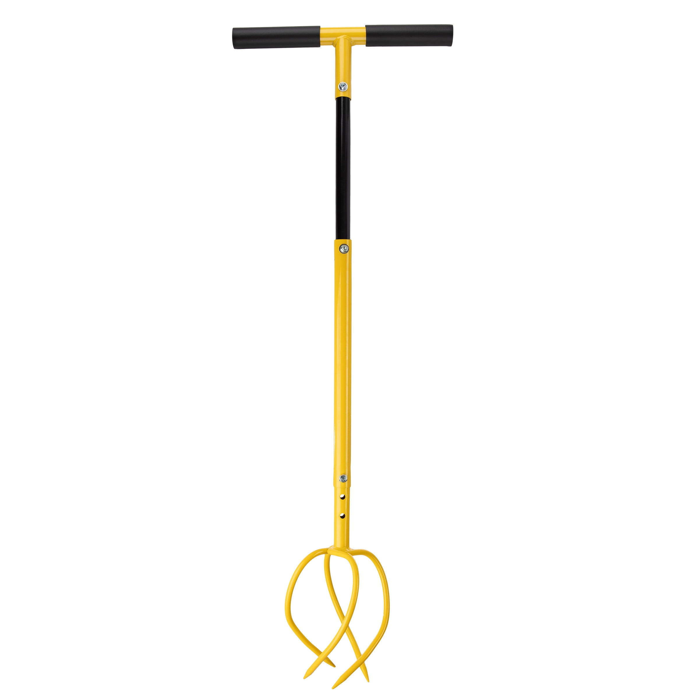 Pure Garden Twist Hand Tiller Adjustable Height Manual Claw Cultivator Tool for Soil \u0026 Weeding