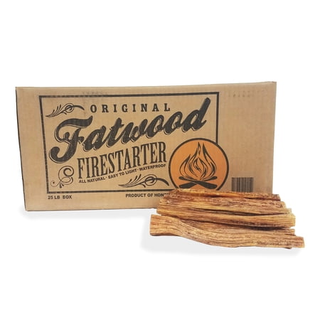Pure Garden Fatwood Firestarter Kindling Sticks Quickstart Tinder by , 25 lb. Box