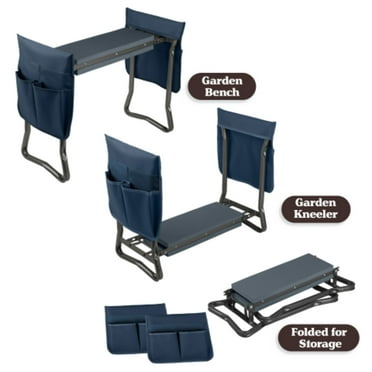 Seasky Foldable Garden Kneeling And Seat,Anti-Tipping Gardener Bench Widened Thick Soft Kneeling Pad,Heavy Duty Gardening Stool With Garden Tool Bag, Gardening Gift For Women