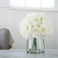 thumbnail image 1 of Pure Garden Hydrangea and Rose Floral Arrangement in Clear Vase (Cream), 1 of 5