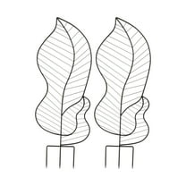 Pure Garden 44” Metal Trellis 2-Pack – Indoor/Outdoor Plant Support for Vines, Flowers & Climbing, Black