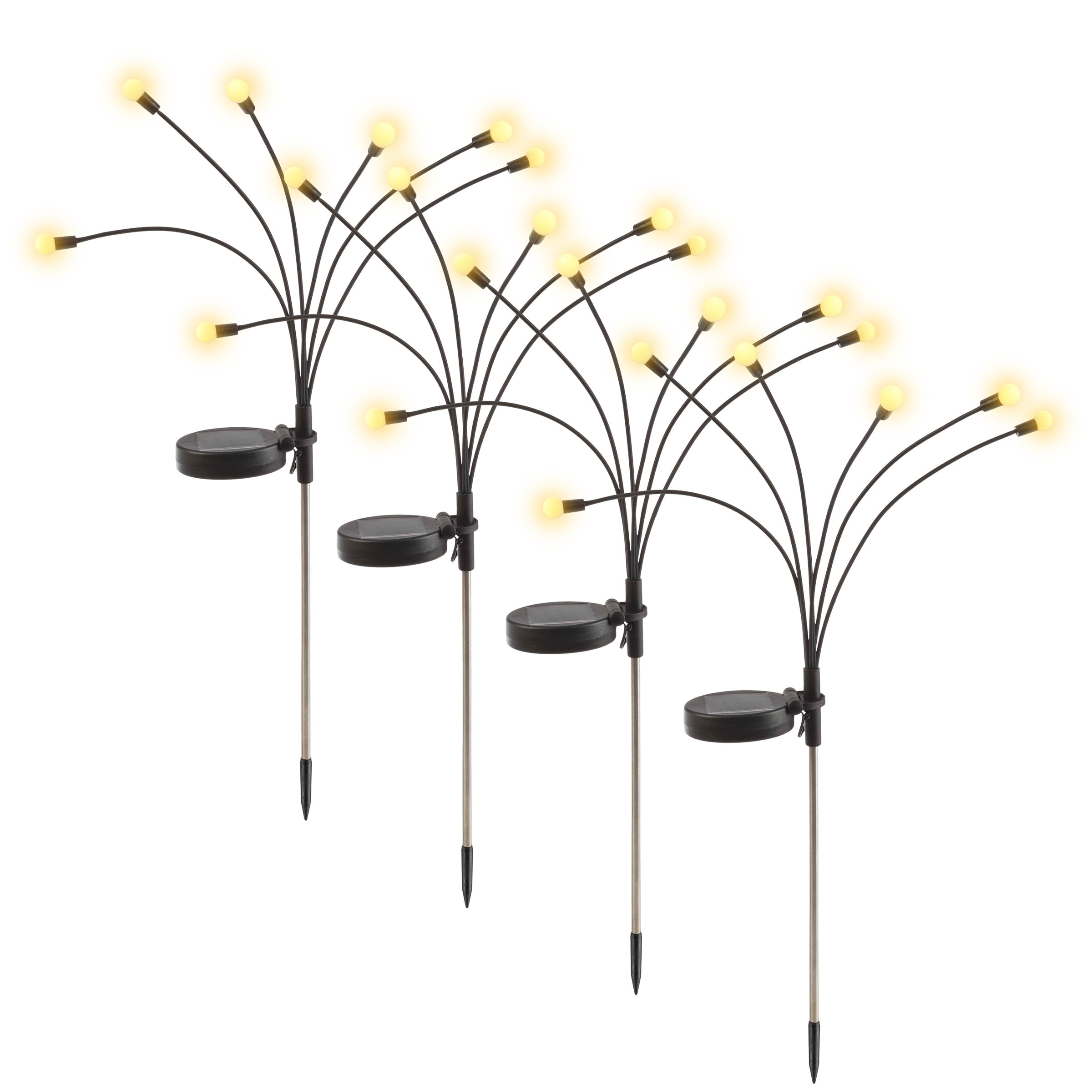 Outdoor Solar LED Garden Lights with Dusk to Dawn Sensor, 4-Pack