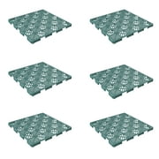Pure Garden Patio and Deck Tiles, Polypropylene, Diamond Pattern, Set of 6, Green Interlocking Floor Mats