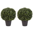 thumbnail image 1 of Pure Garden Set of Two 21-Inch Indoor/Outdoor Artificial Boxwood Plants, 1 of 8