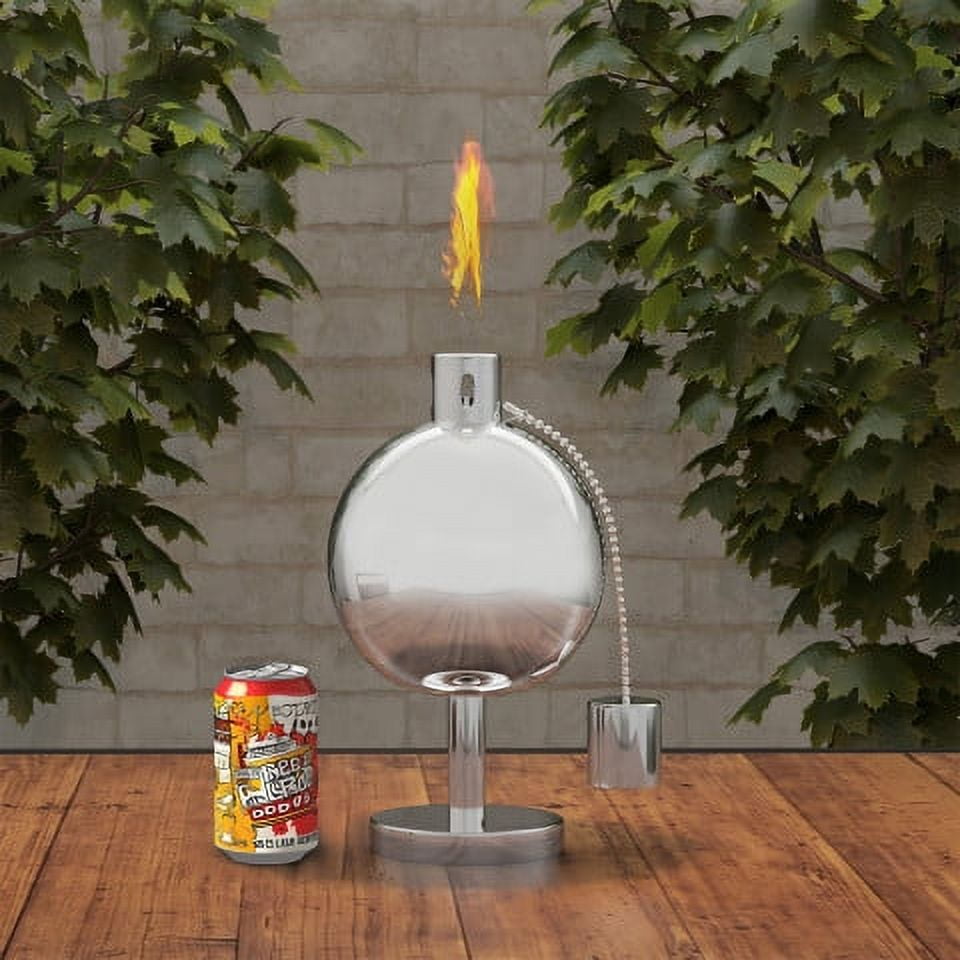 10" Stainless Steel Tabletop Citronella Torch Lamp