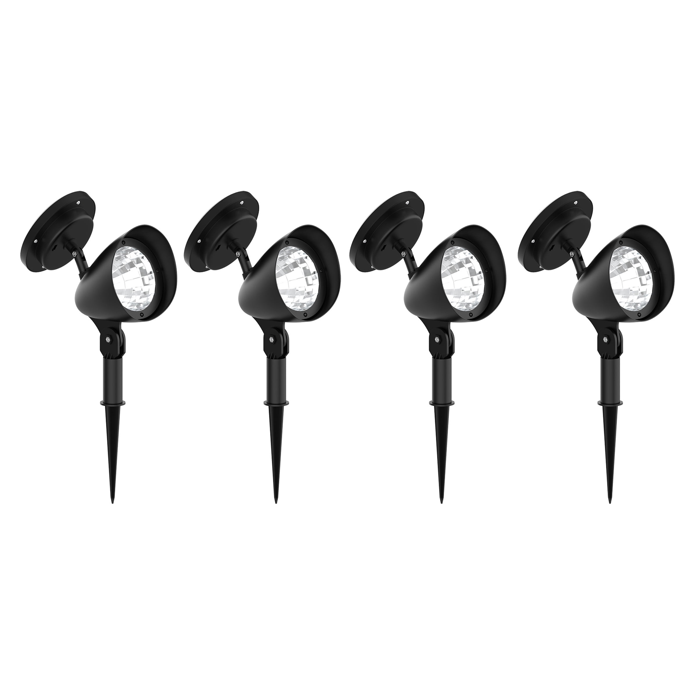 Pure Garden Weather-Resistant LED Outdoor Solar Lights 4-Pack (Black)