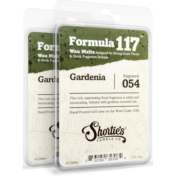 Pure Gardenia Wax Melts Multi Pack - Formula 117-2 Highly Scented 3 Oz. Bars - Made with Essential & Oils - Flower & Floral Warmer Wax Cubes