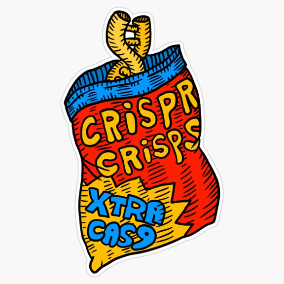 Pure Genetics Chemistry Crispr Crisps Extra Crispy Cas9 Technology Tech DNA Chart Decal For PC Sticker