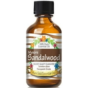 Pure Gold East Indian Mysore Sandalwood Essential Oil, 100% Natural & Undiluted, 60ml