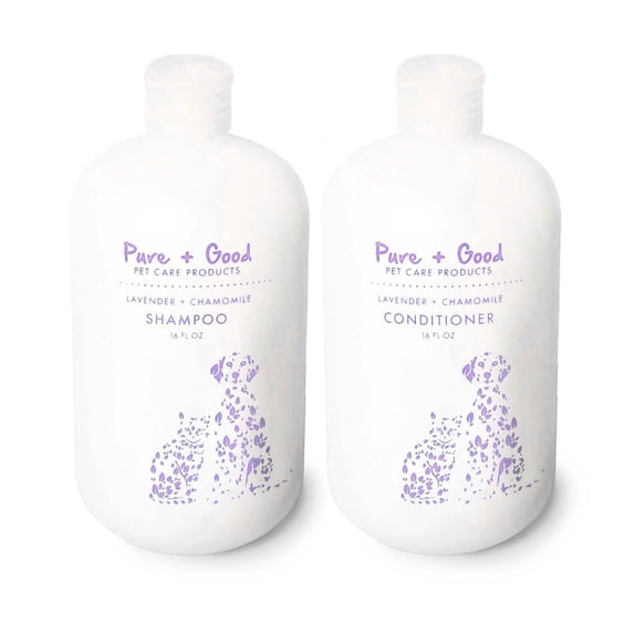 Pure + Good Pet Lavender + Chamomile Shampoo & Conditioner Set, 16oz