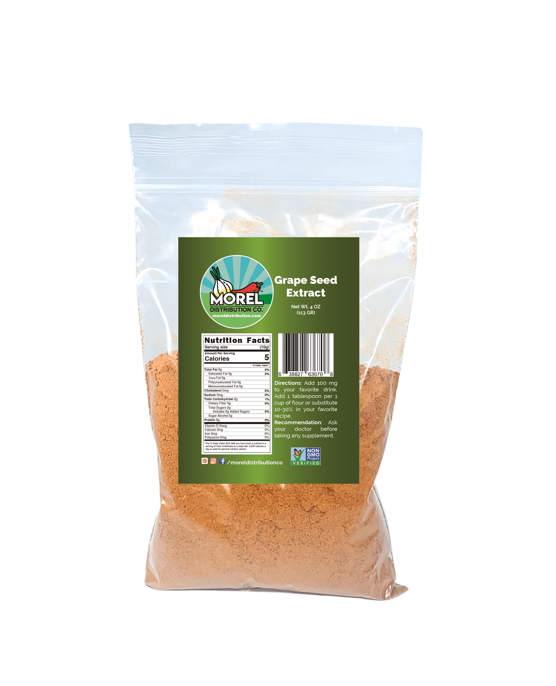 Pure Grape Seed Powder Flour 8 oz - Walmart.com
