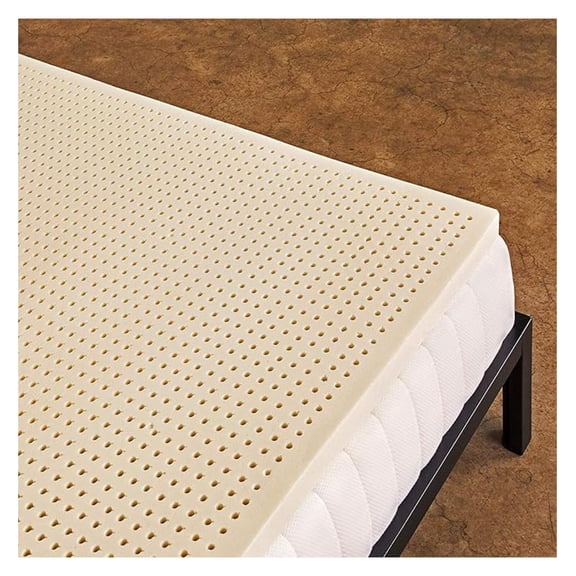 Pure Green Natural Latex Mattress Topper - Firm - 1 Inch - Twin Size (GOLS Certified Organic)