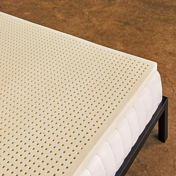 Pure Green Natural Latex Mattress Topper - Firm - 1 Inch - Twin Size (GOLS Certified Organic)