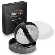 Pure Grill Burger Press, Aluminum BBQ Patty Maker with 100 Wax Papers