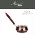 thumbnail image 1 of Pure Handmade Copper Saucepan – Small Hammered Tin Lined Sauce Pan with Floral Wooden Handle, 1 of 5