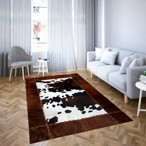 Pure Handmade Natural Cowhide Rug Genuine Cow Skin Home Dcor Area Rug -KPR 11