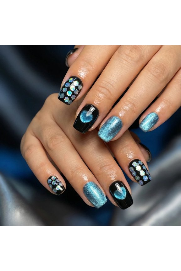 Pure Handmade Press on nails, JC Press On Nails Kit , Short Length Nail Press Ons, Durable, Easy Application, Stylish Impress Press On Nails,Perfect for Daily Wear & Special OccasionsE106 M