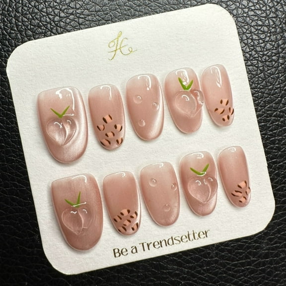 Pure Handmade Press on nails, JC Press On Nails Kit , Short Length Nail Press Ons, Durable, Easy Application, Stylish Impress Press On Nails,Perfect for Daily Wear & Special OccasionsE112 M
