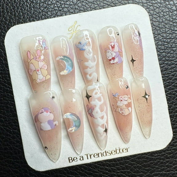 Pure Handmade Press on nails, JC Press On Nails Kit , Short Length Nail Press Ons, Durable, Easy Application, Stylish Impress Press On Nails,Perfect for Daily Wear & Special OccasionsW17 M