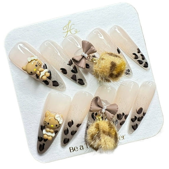 Pure Handmade Press on nails, JC Press On Nails Kit , Short Length Nail Press Ons, Durable, Easy Application, Stylish Impress Press On Nails,Perfect for Daily Wear & Special Occasions(E60 M)