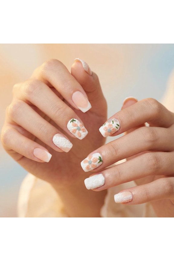 Pure Handmade Press on nails, JC Press On Nails Kit , Short Length Nail Press Ons, Durable, Easy Application, Stylish Impress Press On Nails,Perfect for Daily Wear & Special OccasionsE102 M