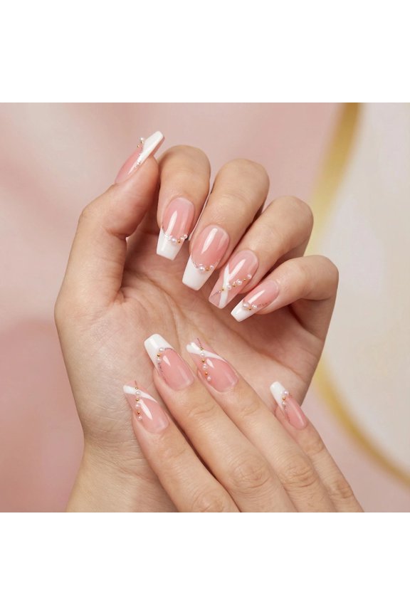 Pure Handmade Press on nails, JC Press On Nails Kit , Short Length Nail Press Ons, Durable, Easy Application, Stylish Impress Press On Nails,Perfect for Daily Wear & Special OccasionsE100 M