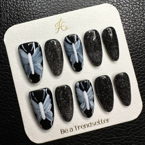 Pure Handmade Press on nails, JC Press On Nails Kit , Short Length Nail Press Ons, Durable, Easy Application, Stylish Impress Press On Nails,Perfect for Daily Wear & Special OccasionsE114 M
