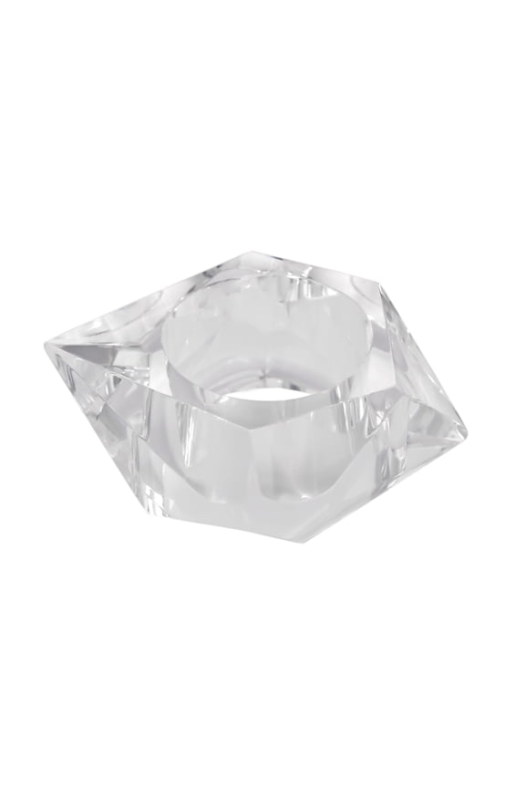 Diaphanus Prism Handmade Acrylic Bangle Bold Geometric Bracelet Faceted Diamond Inspired Design Crystal Clear Transparency Sleek Modern Elegance Statement Jewelry for Women