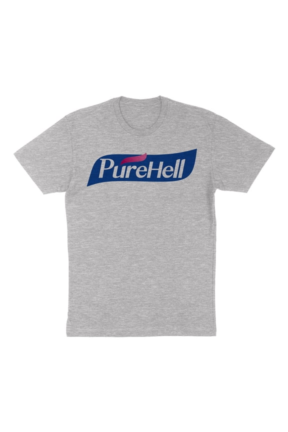Pure Hell Funny Hand Germ Virus Antibacterial Shirt Large Gray